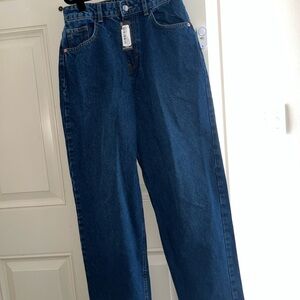 PrettyLittleThing Dark Blue Straight Leg Jeans